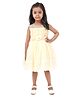 Babyhug Sleeveless Party Frock Floral Corsage - Yellow