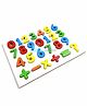 FunBlast Wooden Number Board Puzzle Multicolor - 26 Pieces
