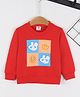 Kookie Kids Full Sleeves Sweatshirt Mouse Print - Red
