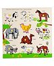 Skillofun Wooden Animal Identification Tray | King-sized Tray With Knobs | Animal Toys For Kids | Animal Puzzle | Educational Toys For 2 Year Old | Toddler Activity Toys | Peg Board