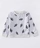 Kookie Kids Full Sleeves Sweatshirt Robot Print - Grey