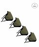 Fastrack Super Shield 4 Layer Reusable Mask Large Olive Green - Pack of 4