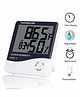 MCP Digital Room Thermometer & Alarm Clock - White