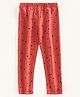 Nino Bambino 100% Organic Cotton Polka Dot Print Leggings - Red