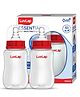 LuvLap Baby Essential Slim Neck Feeding Bottle, 125ml, with Anti-Colic Nipple, BPA Free, Pack of 2, Red