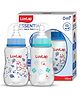 Luv Lap Anti-Colic Slim Regular Neck Essential BPA-Free Baby Feeding Bottle, 125ml, Pack of 2, Blue Green