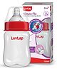 LuvLap Anti-Colic Wide Neck Natura Flo Baby Feeding Bottle, 150ml, New Born/Infants/Toddler upto 3 years, BPA Free, Red