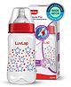 LuvLap Anti-Colic Wide Neck Natura Flo Baby Feeding Bottle,250Ml,New Born/Infants/Toddler Upto 3 Years,Stars,Bpa Free,Pack of 1, Red