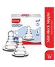 LuvLap Anti-Colic Essential Teat/Nipple for Slim Neck Bottle, 2pcs, Fast Flow, 6m+, BPA Free, Clear