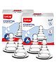 LuvLap Anti-Colic Essential Teat/Nipple for Slim Neck Bottle, 4pcs, Fast Flow, 6m+, BPA Free, Clear