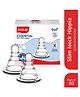 Luvlap Essential Teat/Nipple for Slim Neck Bottle, 2pcs, Variable Flow, 9m+, clear