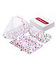 VParents Daisy Baby 4 Piece Bedding Set with Pillow and Bolsters Sleeping Bag and Bedding Set combo - Pink