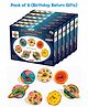 Funvention Spinning Tops Coloring Activity Kit Pack of 6 - 6 Tops in Each Pack