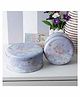 A Vintage Affair Storage Containers Unicorn Print Pack of 2 - Blue 