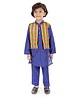Babyhug Full Sleeves Kurta Pajama Set Embroidered - Blue