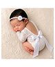 Babymoon Lace Romper with Hairband Photoshoot Props Costume - White