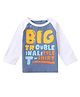 Kookie Kids Raglan Sleeves Tee Text Print - Blue