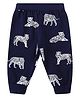 Kookie Kids Full Length Lounge Pant Lion Print - Navy