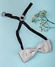 Arendelle Kids Satin Bow Tie - Silver Bow