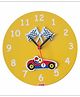Kidoz Battery Operated Silent Movement Racing Car Clock - Yellow