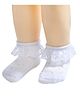Akinos Kids Breathable Lace Detailed Socks - White