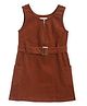 Cherry Crumble By Nitt Hyman Sleeveless Solid Color Dress - Dark Brown
