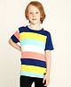 Cherry Crumble By Nitt Hyman Half Sleeves Striped T-Shirt  - Multi