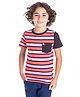 Cherry Crumble By Nitt Hyman Short Sleeves Striped Tee - Multi Color