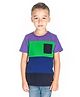 Cherry Crumble By Nitt Hyman Half Sleeves Color Blocked Tee - Multi Color