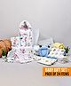 Mom's Home All Muslin Baby Gift Set of 24 Items - Blue and White