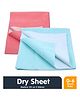 Mom's Home Bed Protector Dry Sheet Pack of 2 - Pink and Blue