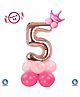 Shopperskart Fifth Birthday Balloon Decoration Kit Rose Gold - Pack of 14