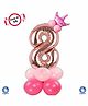 Shopperskart Eight Birthday Balloon Decoration Kit Rose Gold - Pack of 14