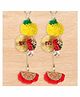 Passion Petals Diwali Wall Hanging of Shubh Labh Yellow Red - Pack of 2