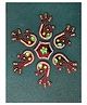 Passion Petals Reusable Peacock Acrylic Rangoli Multicolor- 7 Pieces