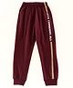Fido Full Length Lounge Pant Text Print - Maroon