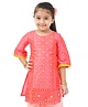 Babyhug Full Sleeve Kurti Embroidered - Coral