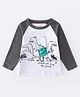 Kookie Kids Full Sleeves Tee Dino Print - White