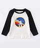 Kookie Kids Raglan Sleeves Tee Rocket Print - White