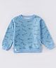 Kookie Kids Full Sleeves Sweatshirt NumericPrint - Light  Blue