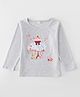 Kookie Kids Full Sleeves Tee Dress Print - Grey