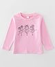 Kookie Kids Full Sleeves Top Dancing Girls Print- Pink