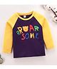 Kookie Kids Full Sleeves Tee Text Print - Purple