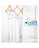 Kicks & Crawl Dino Friends Muslin Hooded Towel - White Blue