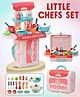 Fiddlerz 3 In 1 Kitchen Play Set Pink - 19 Pieces