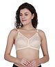 Fashiol Women Push Up Non Padded Lacey Maternity Bra - Beige