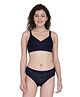 Fashiol Floral Lacey Maternity Bra & Panty Set - Navy Blue