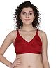 Fashiol Non Padded Non Wired Heavy Cup Support Maternity Bra - Maroon