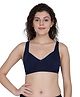 Fashiol Solid Colour Adjustable Strap Detailing Maternity Bra - Navy Blue
