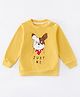 Kookie Kids Full Sleeves Sweatshirt Dog Print - Yellow